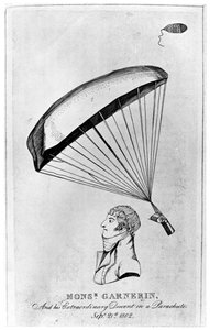 Andre Jacques Garnerin, francouzský letec a první parašutista, c1802 1910 od Unbekannt