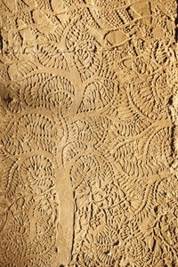 Angkor Wat, vyřezávaný detail na WallTree, Siem Reap, Kambodža od Unbekannt