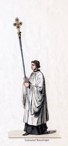Arcibiskupský křížový nosič, návrh kostýmů pro Shakespearovu hru, Jindřich VIII., 19. století od Unbekannt