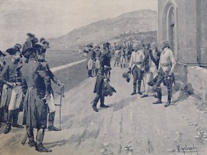 Zajištění kapitulace Massénas v Cornigliano, poblíž Janova, 1896 od Unbekannt