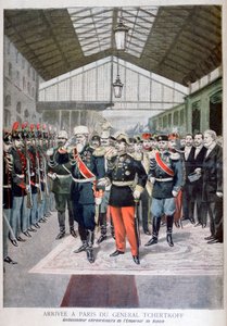 Příjezd generála Čertkoffa Čertkova, ruského velvyslance ve Francii, Paříž, 1895 od Unbekannt
