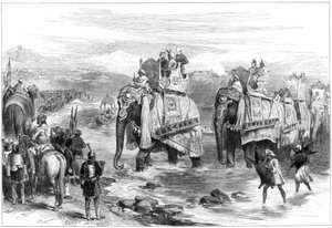 Příjezd prince z Walesu do Jummoo, Cashmere, 1876 od Unbekannt
