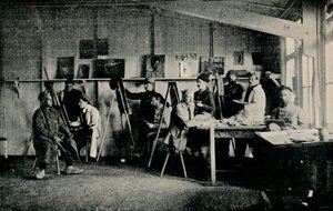 Artist Prisoners of War v jejich studiu v Giessen, c1916 od Unbekannt