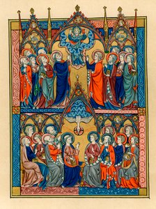 Nanebevstoupení a Letnice, 1290-1300 od Unbekannt