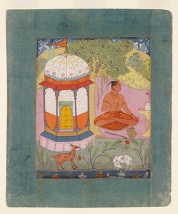 Asketický v krajině, ilustrující hudební režim Bangali Ragini, c1675 od Unbekannt