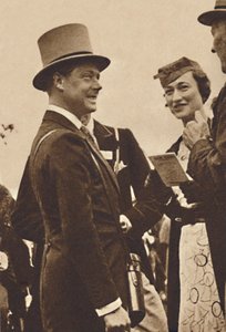 Ascot, červen 1935 – král Edward, tehdejší princ z Walesu, s paní Simpsonovou, 1937 od Unbekannt
