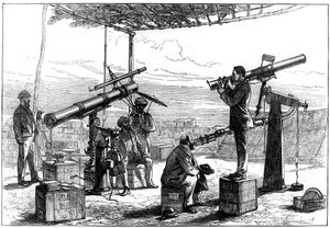 Astronomové čekající na zatmění, Indie, 1872 od Unbekannt