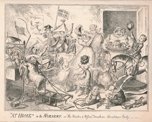 Doma v dětském pokoji aneb Vánoční večírek Mistři a slečny ve dvou botách, 1835. od Unbekannt