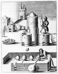 Athanor nebo Slow Harry, samonabíjecí pec udržující konstantní teplotu, 1683 od Unbekannt