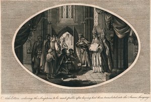 Athelstan nařizuje vydání písem přeložených do anglosaštiny, 930. léta 1793 od Unbekannt