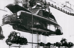 Automobilový průmysl španělské značky Seat v Barceloně, 2.6.1953 (čb foto) od Unbekannt