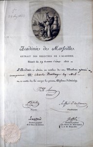 Babbage Diplom z Academie de Marseilles od Unbekannt