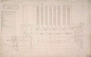 Babbage Engines, Diferenční nákres bočního pohledu Difference Engine č. 2 od Unbekannt