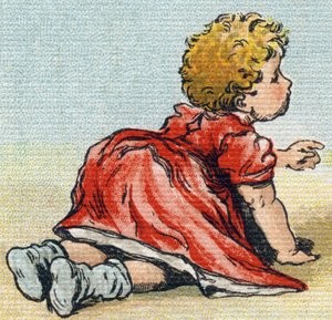 Dítě. Rytina "Alphabet de ma petite fille". Bernardin-Bechet a Fils, knihkupci-nakladatelé, Paříž, kolem roku 1895. Nerozbitné album na plátně. Bibliotheque des Bebes. 12 stran. Album obsahující metodu čtení a názornou abecedu. Rozměr: 29, od Unbekannt