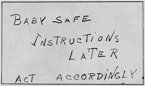 Baby Safe Instructions Later Act odpovídajícím způsobem, 1932, 1938 od Unbekannt