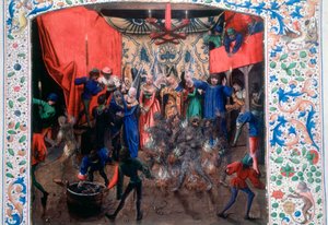 Ples hořících mužů, 1393. c1470 od Unbekannt