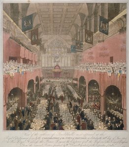 Banket v Guildhall, City of London, 1814 1815. od Unbekannt