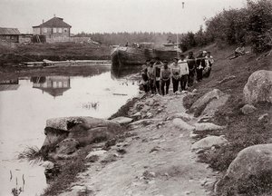 Člunové nákladní vozy na Volze, Rusko, c1895 od Unbekannt