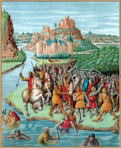 Bitva mezi Bacchides a Jonathanem, Makabejské povstání, 160 př.nl, c19. od Unbekannt