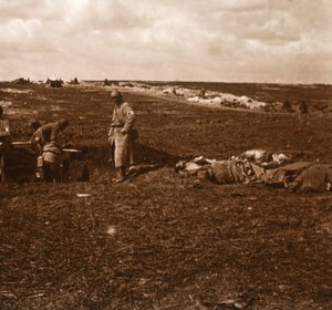 Battlefield camp, Lihons, severní Francie, c1914-c1918 od Unbekannt