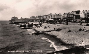 Pláž při pohledu na západ, Worthing, Sussex, 1935 od Unbekannt
