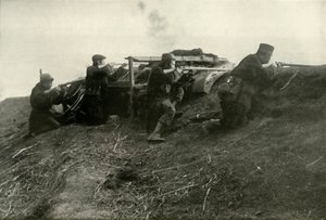 Belgičané držící řeku v Termonde, 1919. od Unbekannt