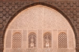 Ben Youssef Medersa je největší Medersa v Maroku, původně náboženská škola založená pod Abou el Hassanem, Marrakech, Maroko od Unbekannt