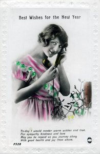 Všechno nejlepší do nového roku, blahopřání, c1920 od Unbekannt