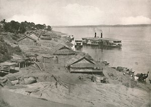 Bhamo - Irrawaddy Flotilla Mail Steamer na Ghat, 1900. od Unbekannt