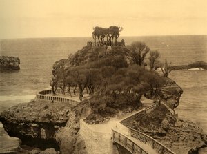 Biarritz - Le Rocher du Basta, c1930. od Unbekannt
