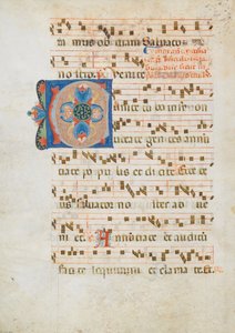 Bifolium s iniciálou C, z antifonáře, italština, ca. 1320. od Unbekannt