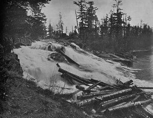 Big Falls, řeka Peshtigo, Wis., c1897. od Unbekannt