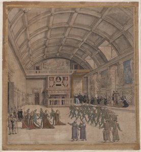 Palác Binche během oslav v srpnu 1549, 1549. od Unbekannt