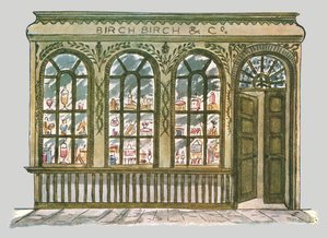 Před obchodem Birchs, City of London, 1928. od Unbekannt