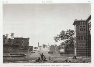 Birket-al-Fyl, Káhira, Egypt, během povodně, c 1798 od Unbekannt
