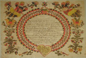 Rodný a křestní list, 1784. od Unbekannt