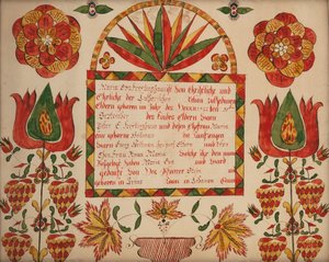 Rodný a křestní list, 1822. od Unbekannt