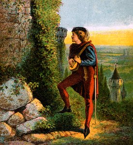 Blondel At Richards Prison, 12. století, c1850 od Unbekannt