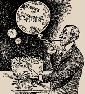Vyfukování bublin. Woodrow Wilson a Společnost národů, 1919. od Unbekannt