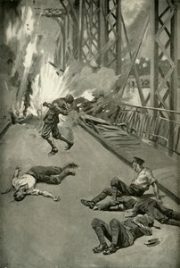 Vyhození mostu přes Aisne v Soissons, 1919. od Unbekannt