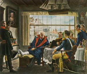 Blücher převzal Napoleonovy medaile a klobouk po...Waterloo, 18. června 1815, 1936. od Unbekannt