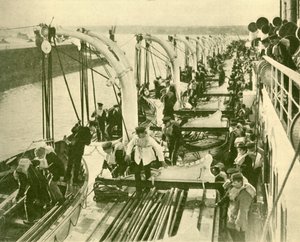 Boat Drill na palubě Aquitania., c1930. od Unbekannt