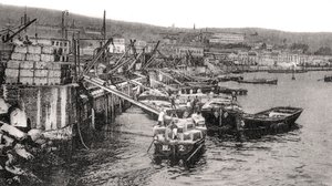 Lodě na řece Malecon, Valparaiso, Chile, c1900 od Unbekannt