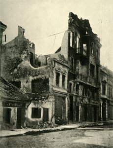 Bombardované budovy v Bělehradě, Srbsko, první světová válka, říjen 1915, c1920. od Unbekannt