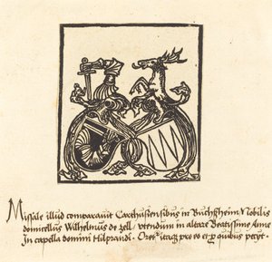Knihovna Wilhelma von Zell, v roce 1500 nebo později. od Unbekannt