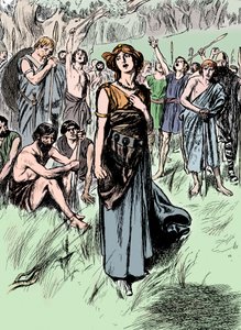 Boudicca Boadicea britská královna Iceni z 1. století, shromažďující své jednotky, 1900 od Unbekannt