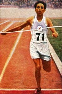 Boughera El Ouafi vyhrál maraton pro Francii, 1928. od Unbekannt