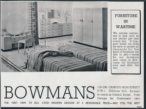 Reklama Bowmans, 1942 od Unbekannt