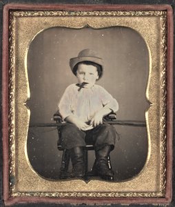 Chlapec s doutníkem, kolem roku 1855. od Unbekannt
