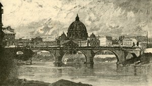 Most svatého Angela, Řím, 1890. od Unbekannt